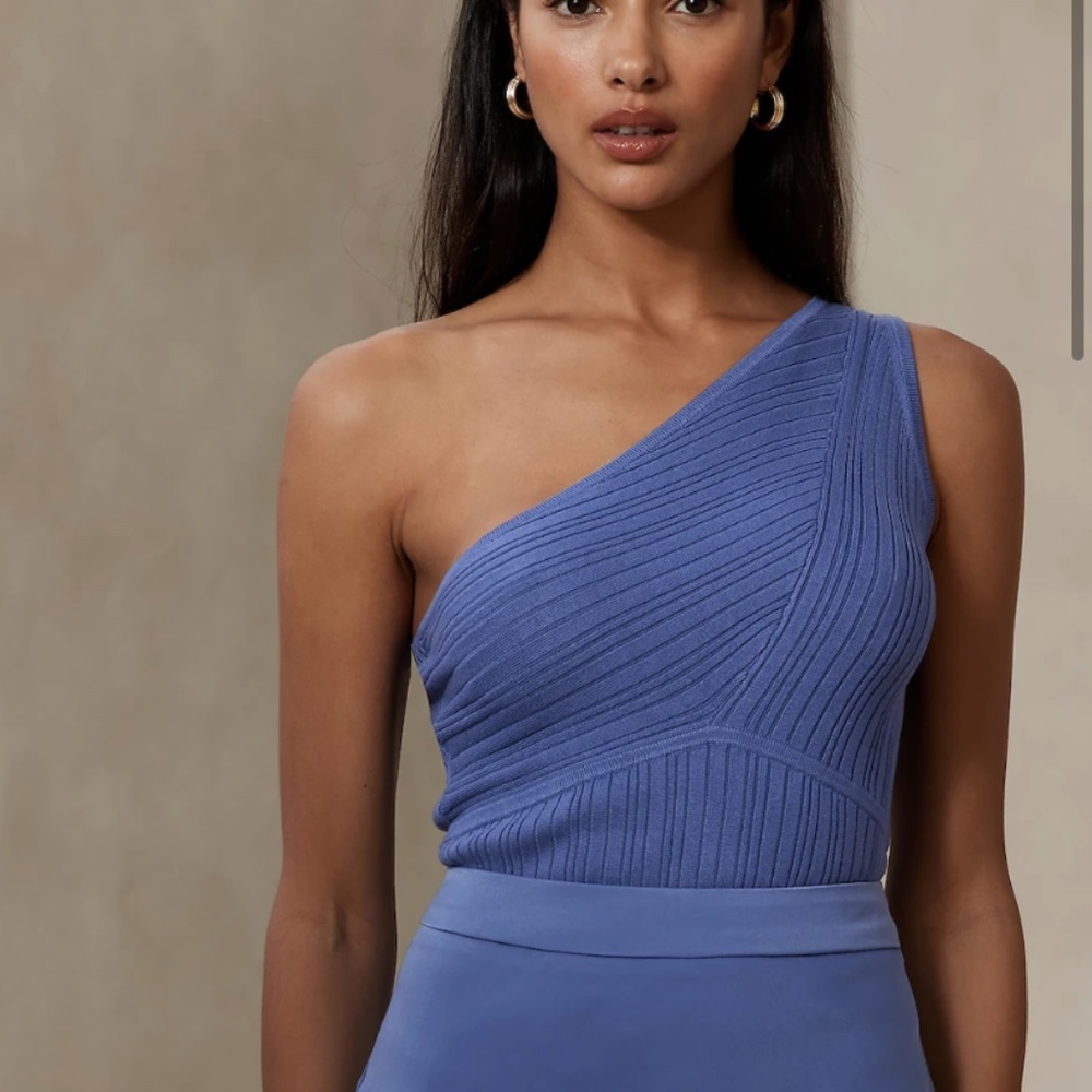 NWT, One-Shoulder Cropped Sweater